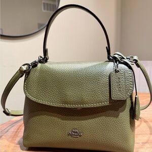 Coach Olive Green Emery Top Handle Satchel